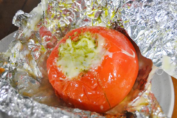 焼トマト　パン付